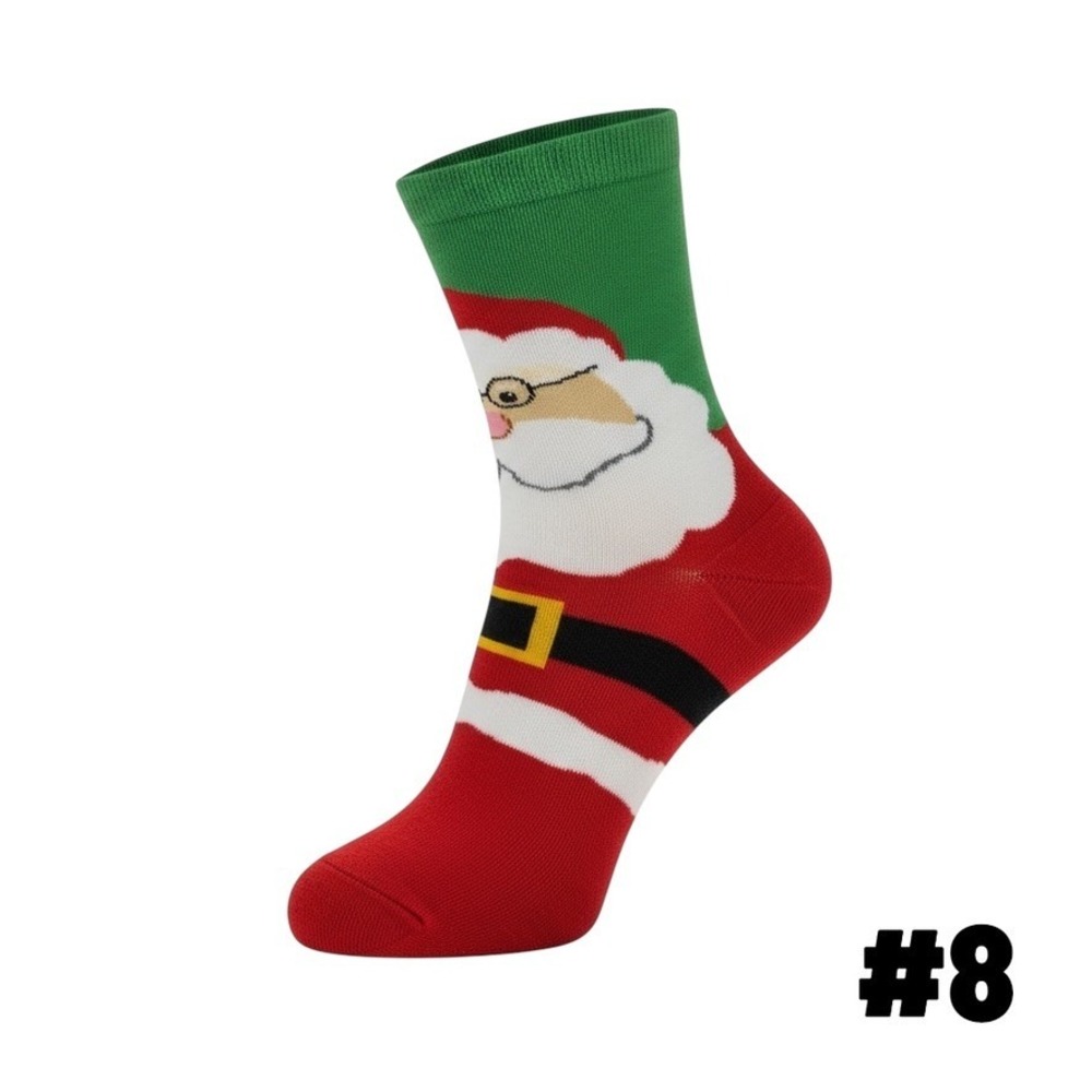 Novelty Christmas Knit Socks 5.5-8.5 US Holiday Santa Claus Unisex Soft Cozy NEW